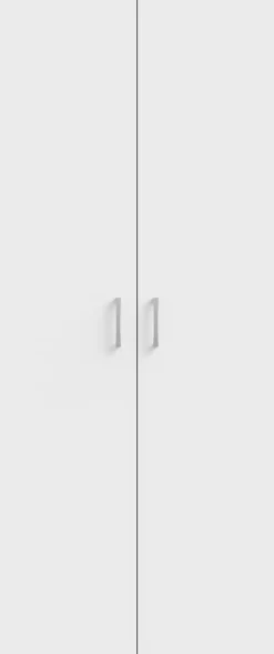 FORTE Kleiderschrank »Econobox« Drehtürenschrank, zeitloses Design mit alufarbigen Griffen.
