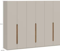 FORTE Kleiderschrank Höhe 2,10 mtr., stehende Montage, Grifflos