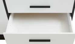 FORTE Kleiderschrank »Jupiter, Made in Europe, mit Schubladen« Maße (B/H/T) ca : 145/200/60 cm,Stauraum, 2 Breiten, 4 Farben, Schubladen, variable Einlegeböden
