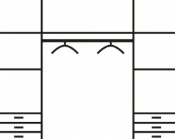 FORTE Kleiderschrank »Jupiter, Made in Europe, mit6 Schubladen, Stauraum« Maße B/H/T ca. 207/200 cm/60,Stauraum, 2 Breiten, 4 Farben, Schubladen, variable Einlegeböden