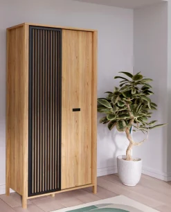 FORTE Kleiderschrank »Jytana« B/H/T 97/200,3/52,7 cm inklusive Kleiderstange u. Einlegeböden