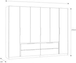 FORTE Kleiderschrank »Luano«