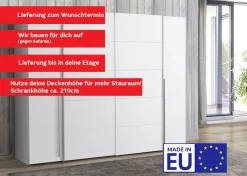 FORTE Kleiderschrank »Narago, Kombischrank, modernes Design« B/H/T ca. 270/210/61cm, auch mit Premiumausstattung,Kombination aus Schwebetüren mit seitlichen Drehtüren, Made in Europe