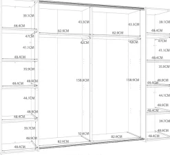 FORTE Kleiderschrank »Rayong« B/H/T ca. 270,3x210x61,2 cm,