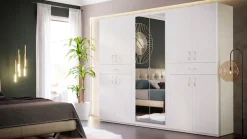 FORTE Kleiderschrank »viel Stauraum, Spiegeltüren, stehende Montage« B/H/T269,7/210,5/54 cm, Spiegeltüren, Schubkästen