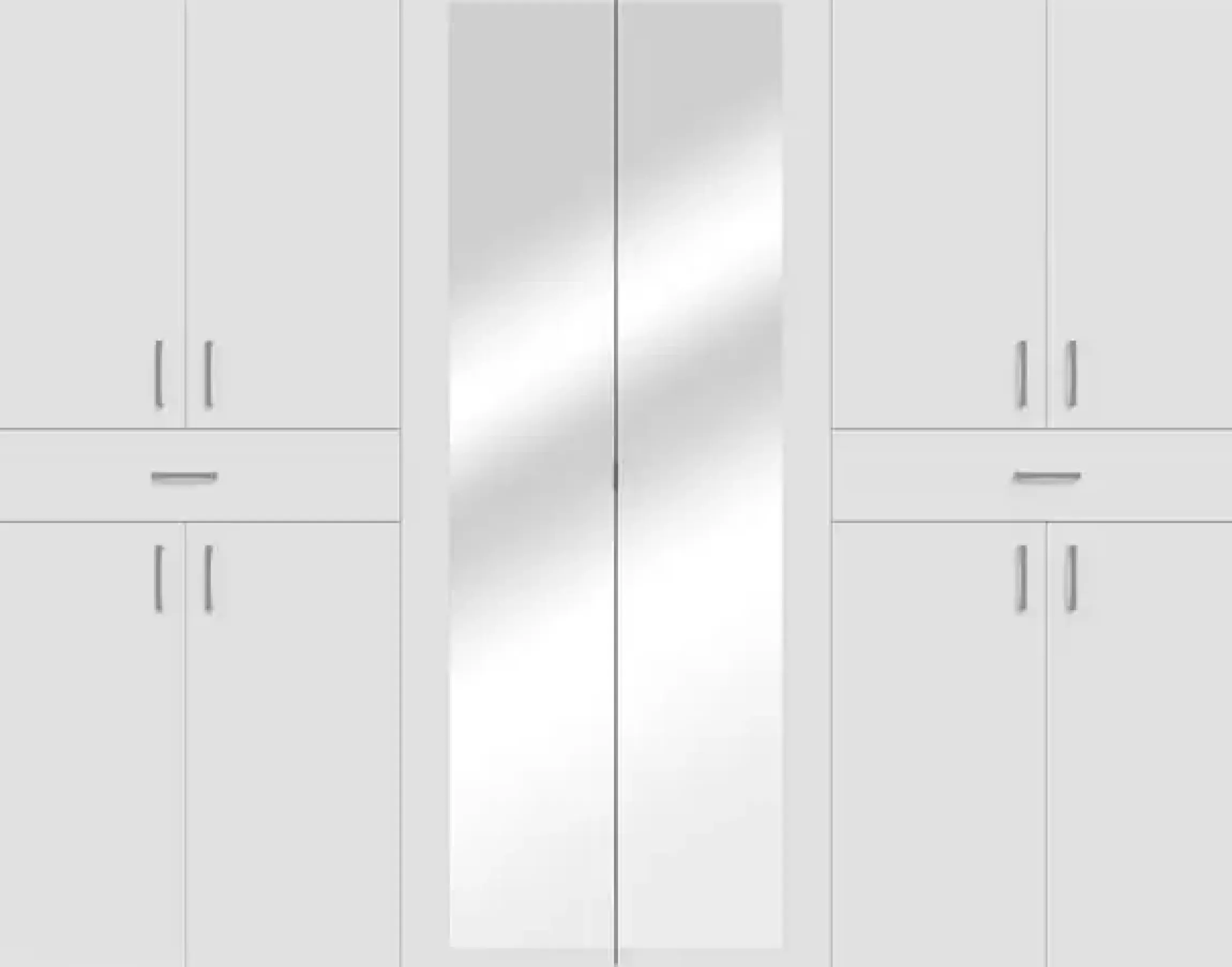 FORTE Kleiderschrank »viel Stauraum, Spiegeltüren, stehende Montage« B/H/T269,7/210,5/54 cm, Spiegeltüren, Schubkästen