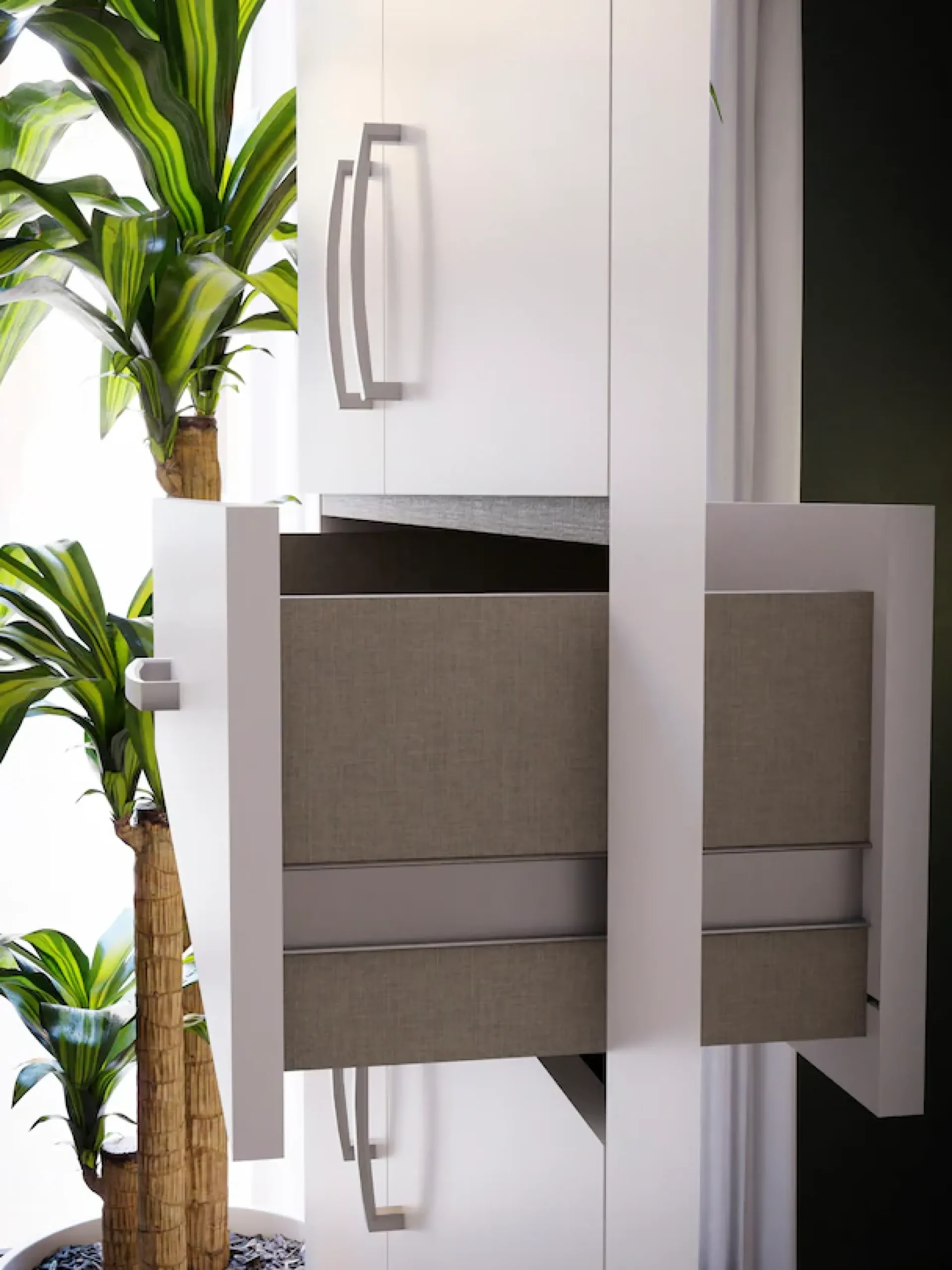FORTE Kleiderschrank »viel Stauraum, Spiegeltüren, stehende Montage« B/H/T269,7/210,5/54 cm, Spiegeltüren, Schubkästen