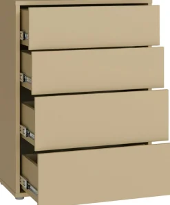 FORTE Kommode »Alice Springs, Kommode 4 Schubkästen B/H/T 74,5/99,1/34,9 cm« Schubkästen mit Vollauszug, Grifflos, Push to open