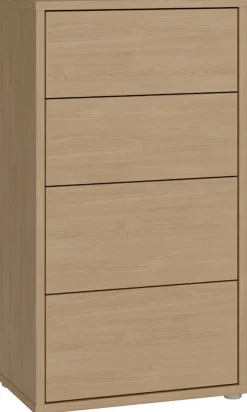 FORTE Kommode »Alice Springs, Kommode Höhe 99,1 cm, 4 Schubkästen« Schubkästen mit Vollauszug, Grifflos, Push to open
