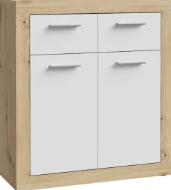 FORTE Kommode »Baccio« Breite 83 cm, Höhe 92 cm mit 2 Schubkästen und 2 Türen