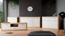 FORTE Kommode »Baccio« Breite 83 cm, Höhe 92 cm mit 2 Schubkästen und 2 Türen