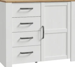FORTE Kommode B/H/T 101,4/87/42 cm, Soft Close, 4 Schubkästen