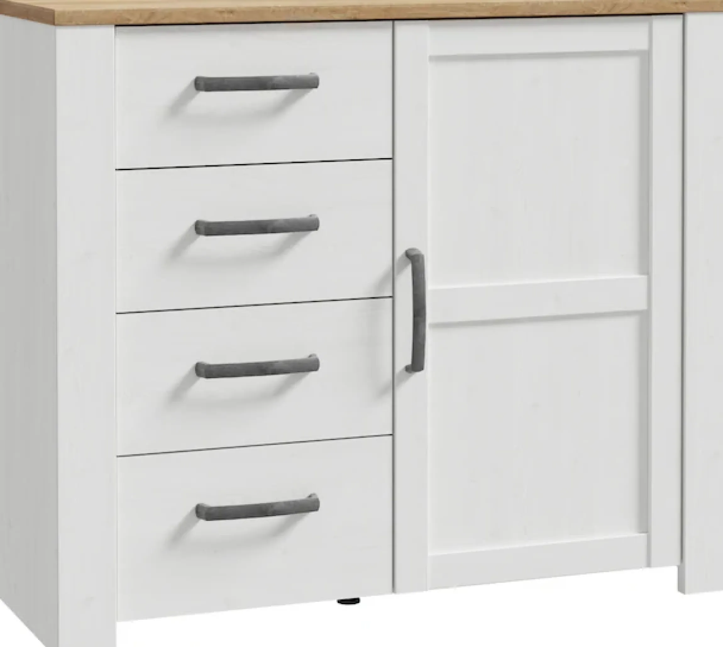 FORTE Kommode B/H/T 101,4/87/42 cm, Soft Close, 4 Schubkästen