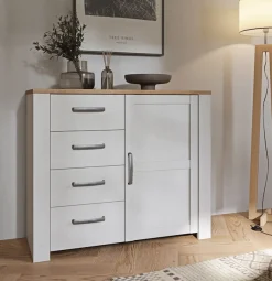 FORTE Kommode B/H/T 101,4/87/42 cm, Soft Close, 4 Schubkästen