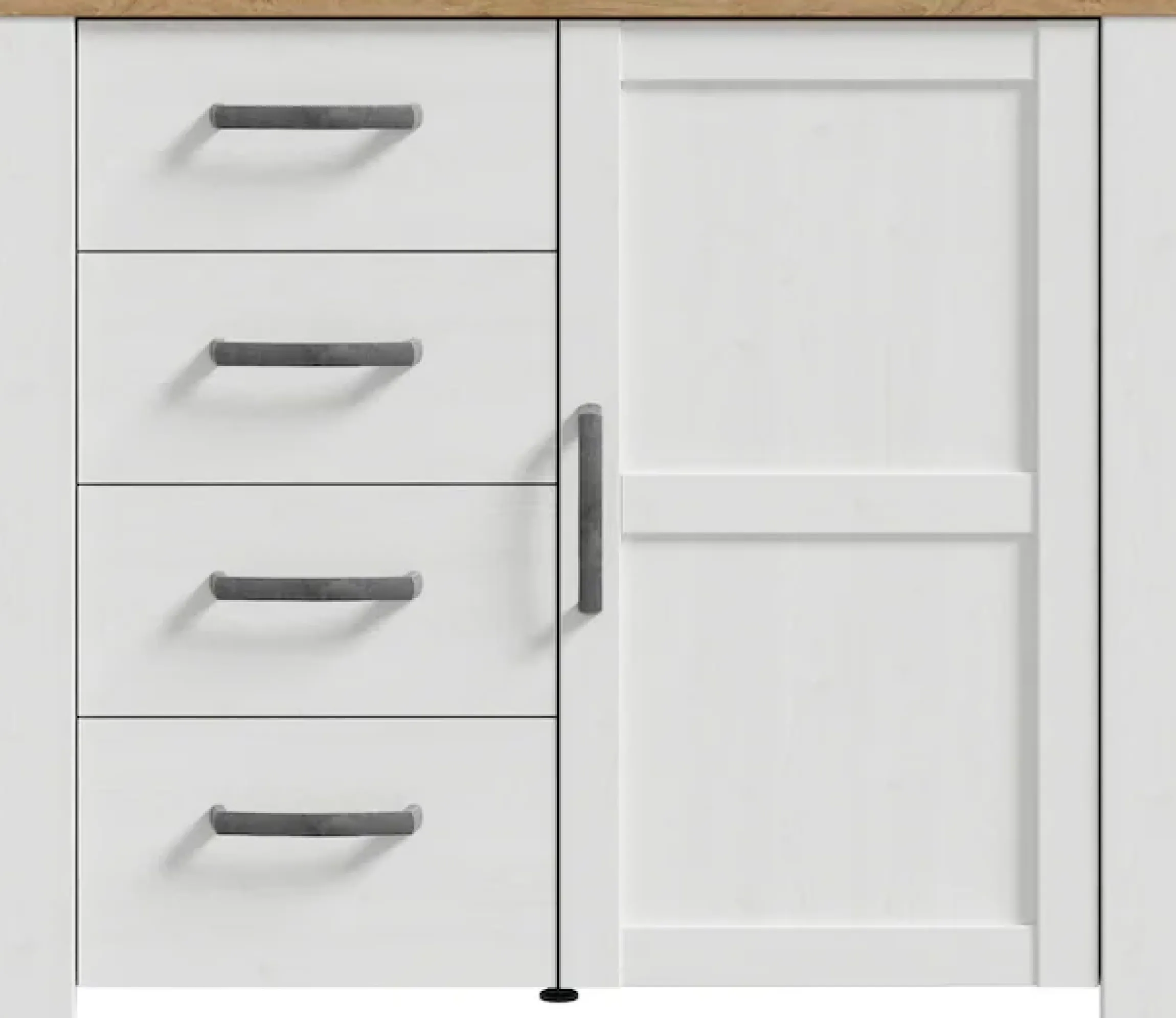 FORTE Kommode B/H/T 101,4/87/42 cm, Soft Close, 4 Schubkästen