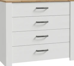 FORTE Kommode »Bohol« B/H/T 101,4/87/42 cm, 4 Schubkästen