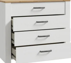 FORTE Kommode »Bohol« B/H/T 101,4/87/42 cm, 4 Schubkästen