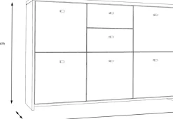FORTE Kommode »CHEST« Breite ca. 114 cm