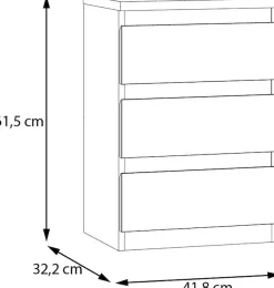 FORTE Kommode »Edmore« Kommode, Boxspringbett, Stauraum,