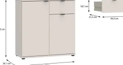 FORTE Kommode »Ganymede« Kommode, Stauraum, Schublade; Metallgriffe, 4 Dekore, Breite 80,1cm