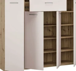 FORTE Kommode »Kombikommode, Stauraum, Einlegeböden verstellbar« B/H/T ca.140/120/34 cm, viel Stauraum, PEFC zertifiziert