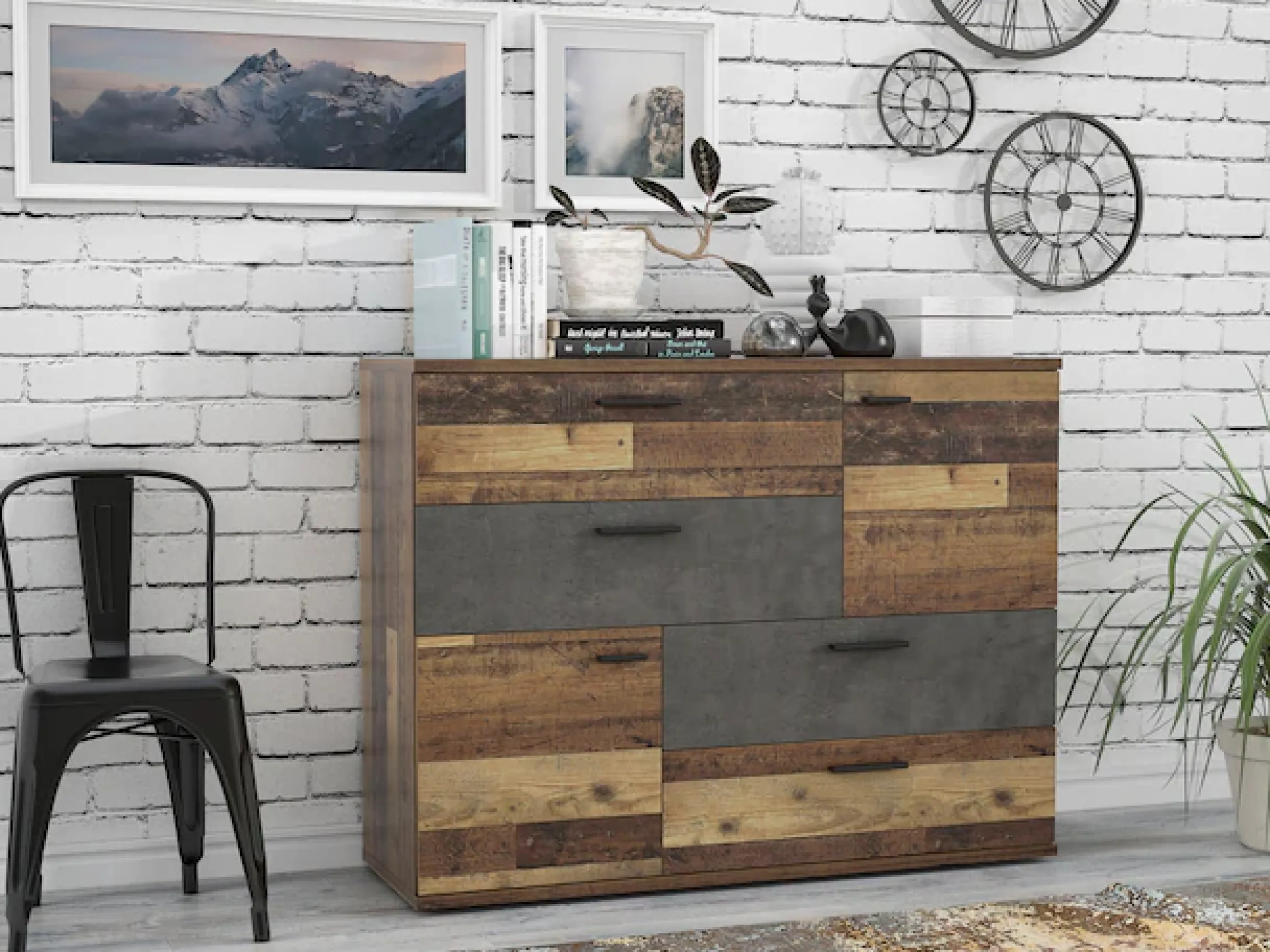 FORTE Kommode »Skive« Breite ca. 125 cm