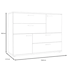FORTE Kommode »Skive« Breite ca. 125 cm