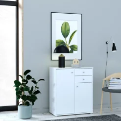 FORTE Kommode »Tempra, Kommode, 2 Türen, 2 Schubkästen, viel Stauraum« Breite 73,7 cm