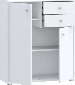 FORTE Kommode »Tempra, Kommode, 2 Türen, 2 Schubkästen, viel Stauraum« Breite 73,7 cm