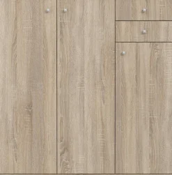 FORTE Kommode »Tempra, Kommode, 3 Türen, 2 Schubkästen, viel Stauraum« Breite 108,8 cm