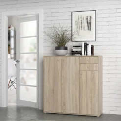 FORTE Kommode »Tempra, Kommode, 3 Türen, 2 Schubkästen, viel Stauraum« Breite 108,8 cm