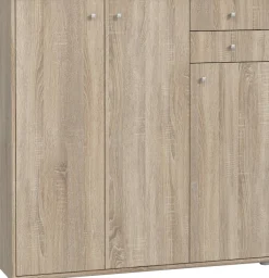 FORTE Kommode »Tempra, Kommode, 3 Türen, 2 Schubkästen, viel Stauraum« Breite 108,8 cm