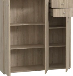 FORTE Kommode »Tempra, Kommode, 3 Türen, 2 Schubkästen, viel Stauraum« Breite 108,8 cm