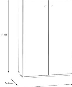 FORTE Kommode »Tempra, Kommode, 2 Türen,viel Stauraum, Höhe 111,1 cm«