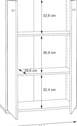 FORTE Kommode »Tempra, Kommode, 2 Türen,viel Stauraum, Höhe 111,1 cm«