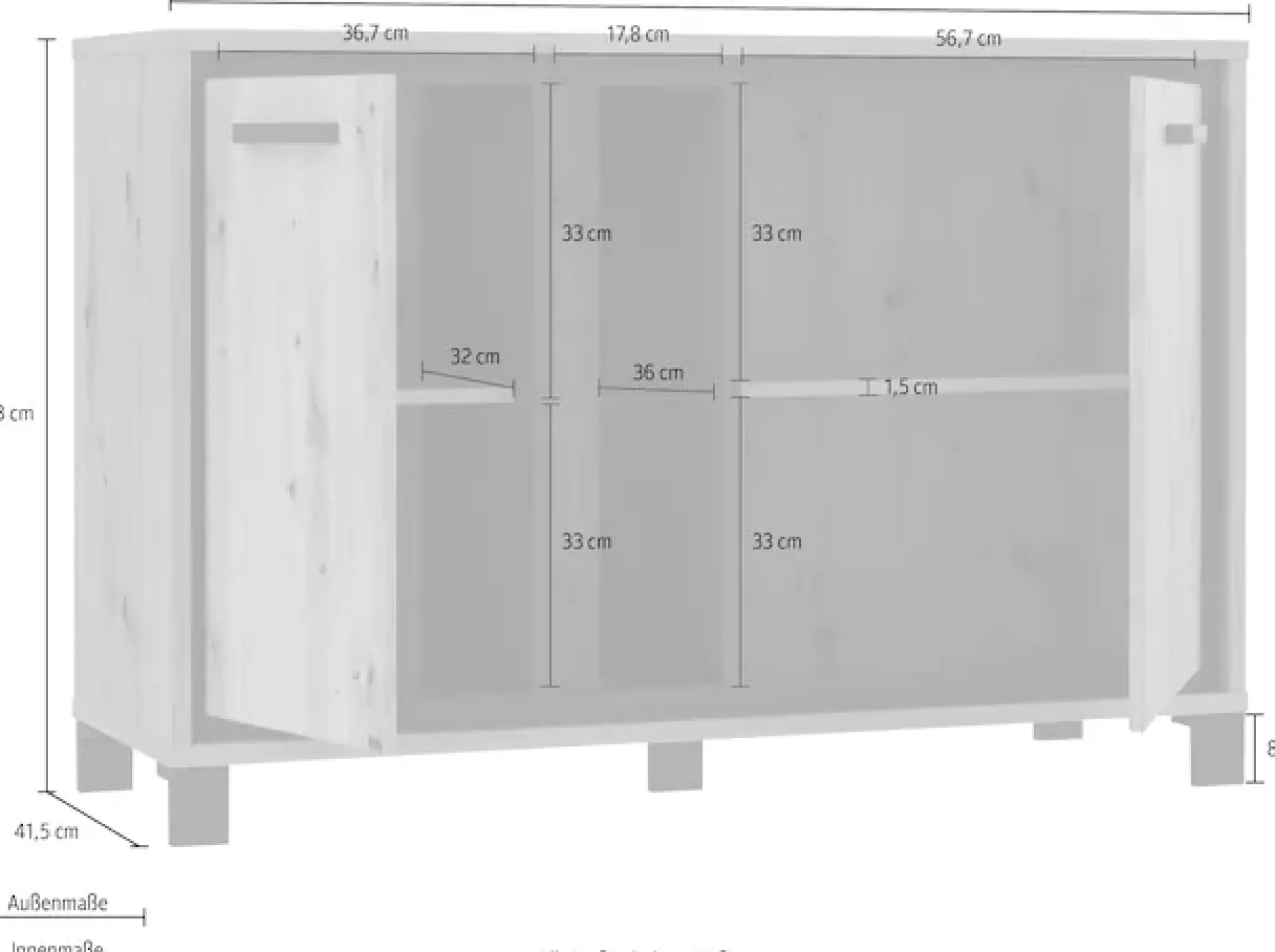 FORTE Kommode »Trondheim« Breite120 cm