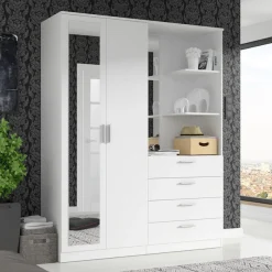 FORTE Kompaktgarderobe B/H/T 159,3/203,4/52,7 cm , Stauraumwunder