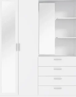 FORTE Kompaktgarderobe B/H/T 159,3/203,4/52,7 cm , Stauraumwunder