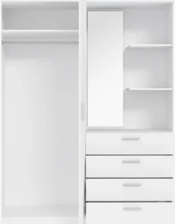 FORTE Kompaktgarderobe B/H/T 159,3/203,4/52,7 cm , Stauraumwunder