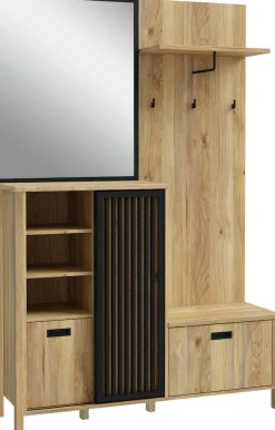FORTE Kompaktgarderobe »Jytana« Kompaktgarderobe, Stauraum, Lamellenoptik, Trendfarbe