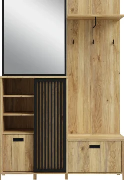 FORTE Kompaktgarderobe »Jytana« Kompaktgarderobe, Stauraum, Lamellenoptik, Trendfarbe