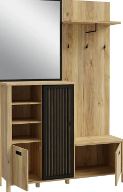 FORTE Kompaktgarderobe »Jytana« Kompaktgarderobe, Stauraum, Lamellenoptik, Trendfarbe