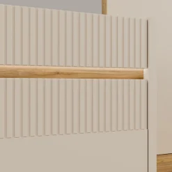 FORTE Kompaktgarderobe »Oak Squere Garderobe, 1 Türe, 1SK, 1 Klappe« B/H/T 108,4 /195,9/41,7 cm Spiegel, Haken, Kleiderstange