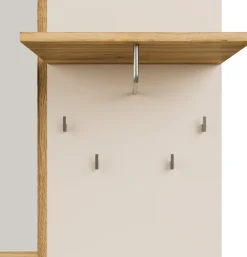 FORTE Kompaktgarderobe »Oak Squere Garderobe, 1 Türe, 1SK, 1 Klappe« B/H/T 108,4 /195,9/41,7 cm Spiegel, Haken, Kleiderstange