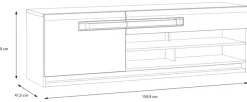 FORTE Lowboard »Attention TV-Board, TV-Schrank« TV-Board, Beleuchtung, Soft Close, Kabelführung