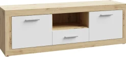 FORTE Lowboard »Baccio TV-Board, TV-Schrank« Breite 148 cm, Höhe 50 cm, 2 Türen und 2 Schubkästen, 1 offenes Fach