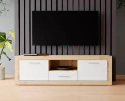 FORTE Lowboard »Baccio TV-Board, TV-Schrank« Breite 148 cm, Höhe 50 cm, 2 Türen und 2 Schubkästen, 1 offenes Fach