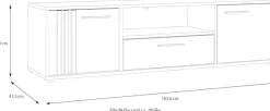 FORTE Lowboard »Cardigan TV-Board, TV-Schrank« TV-Board, 2 farbig, Stauraum Kabelführung