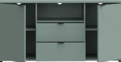 FORTE Lowboard »Ganymede« Breite 129,8cm,TV Board, Stauraum, Schublade; Metallgriffe, Kabelführung