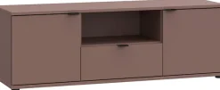 FORTE Lowboard »Ganymede« Breite 129,8cm,TV Board, Stauraum, Schublade; Metallgriffe, Kabelführung